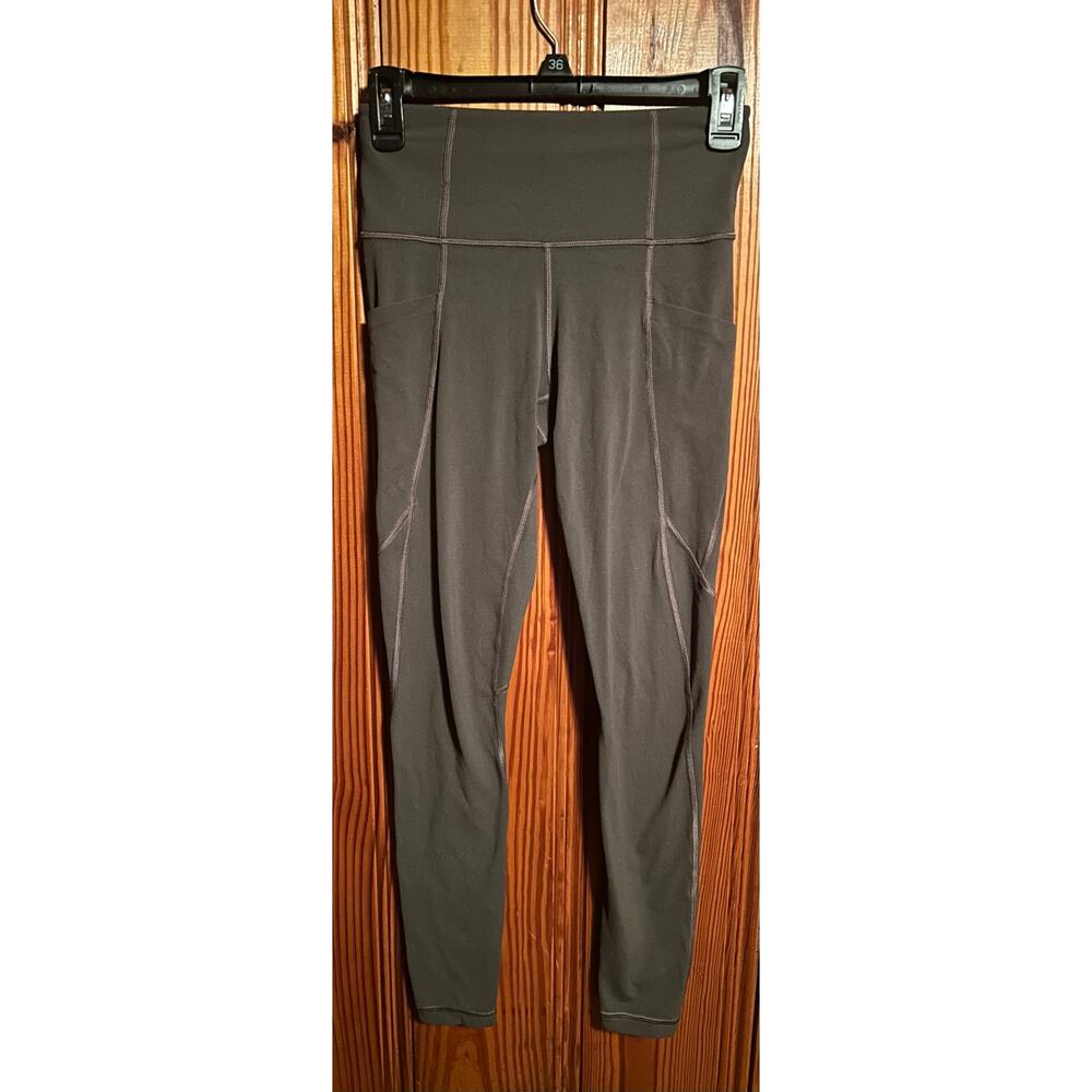 Women’s gray Athleta full length hi rise leggings size XS